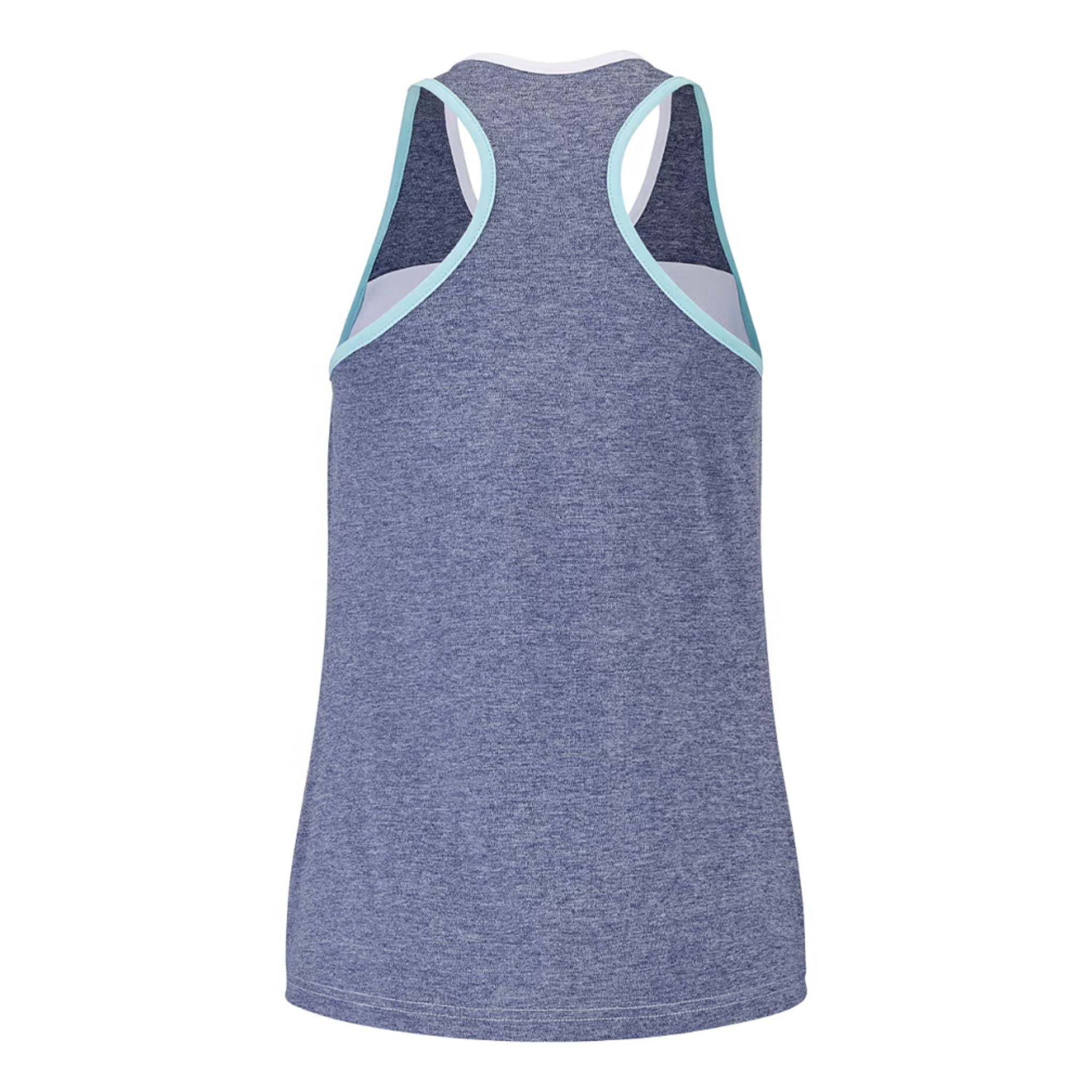 Babolat Women's Play Tank Top - Breathable Tennis Shirt for Women [White/Heather Blue] - Perfect for Tennis, Gym & Summer Workouts