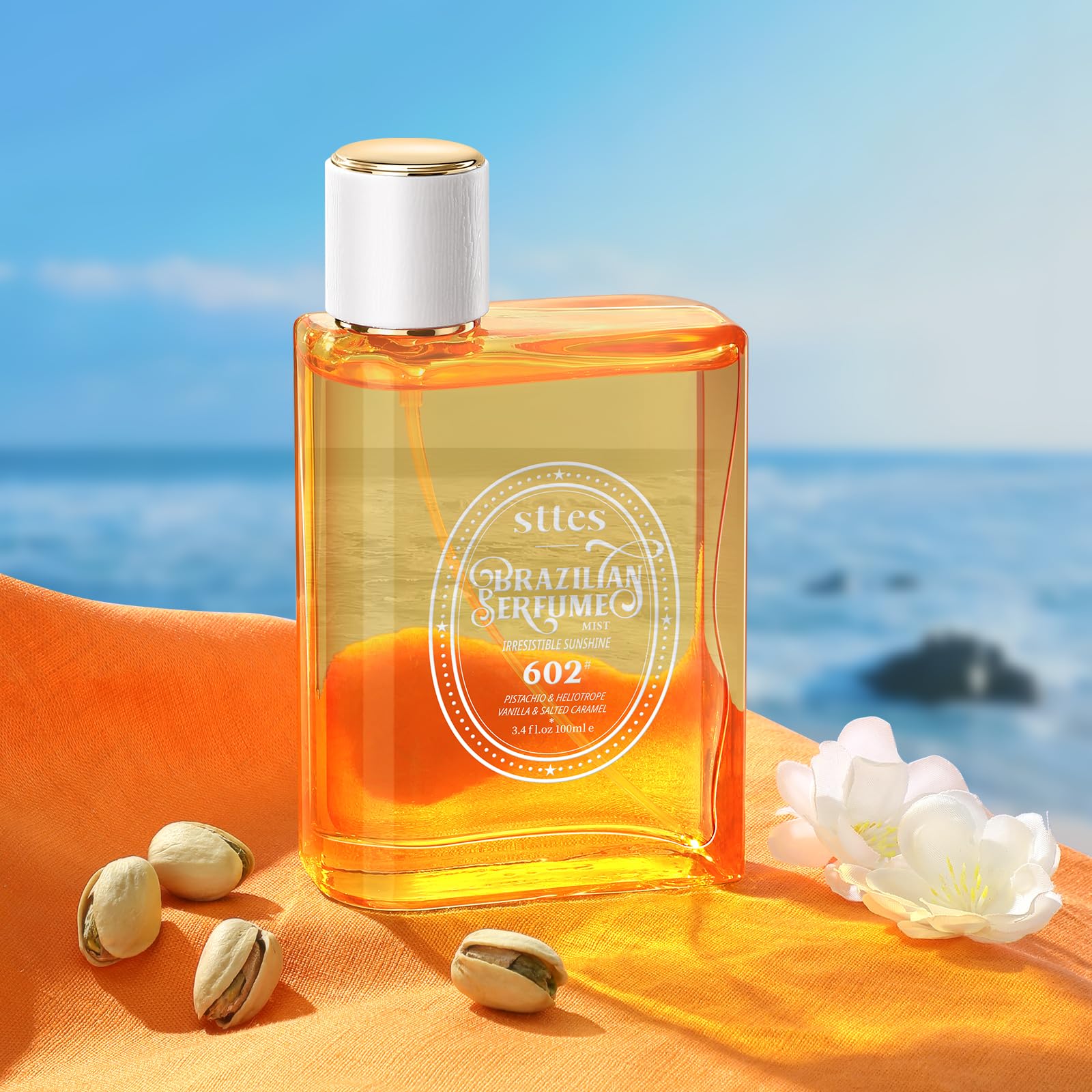 Brazilian Vanilla Pistachio Caramel Sunflower Perfume Spray for Women - 2 Pack (6.8 fl oz each) | Long-Lasting Fragrance for Hair & Body | Perfect for Date Nights, Office Wear & Special Occasions