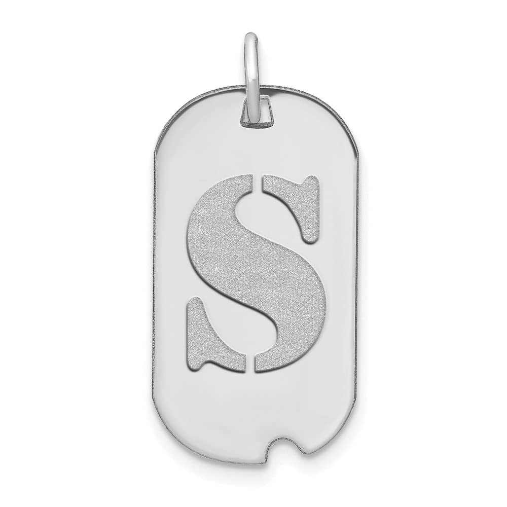 14K Gold Polished Alphabet Initial Dog Tag Pendant Necklace - Personalized Name Letter Jewelry for Women - Perfect for Gifts, Everyday Wear & Special Occasions