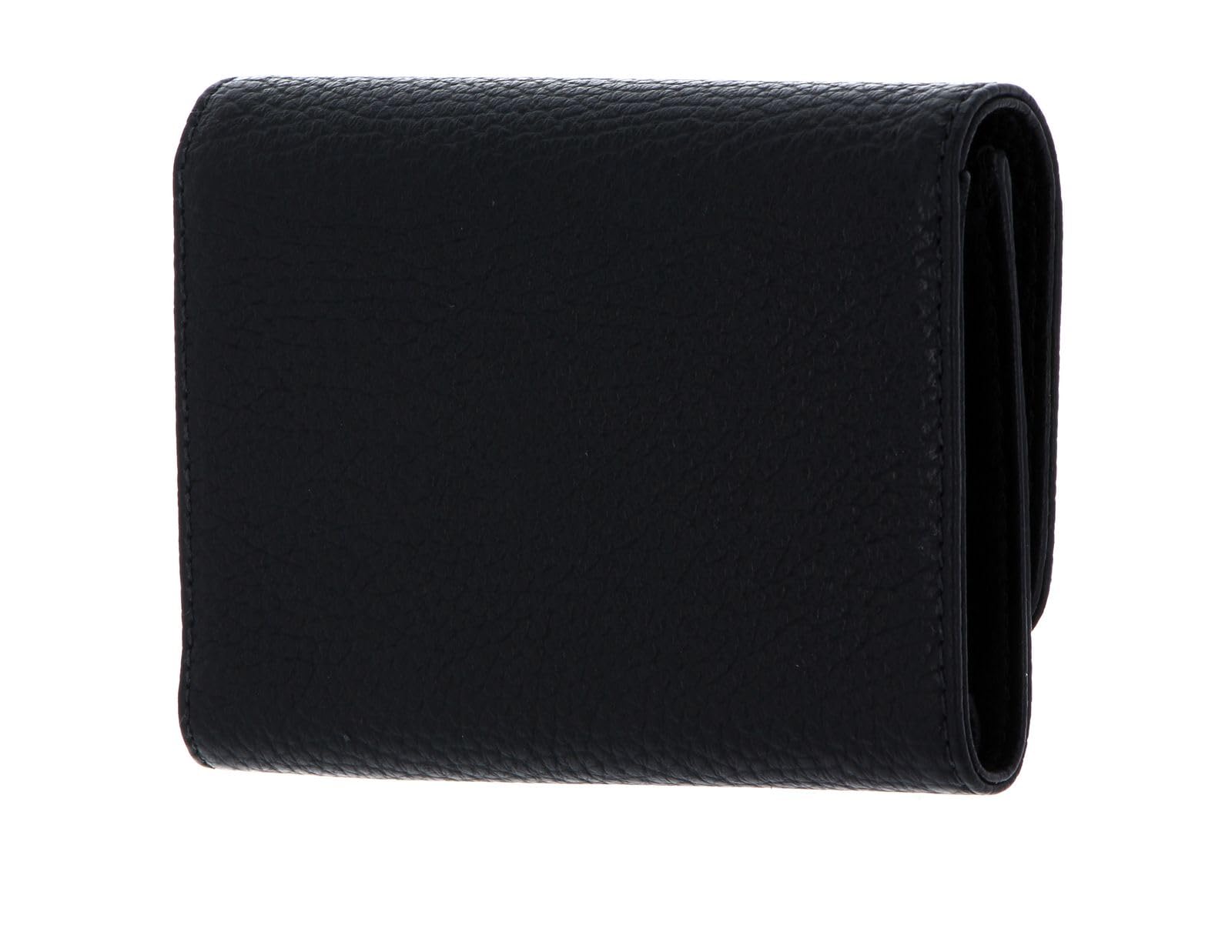 Mandarina Duck Women's Leather Wallet - Slim Billfold Credit Card Holder (10x21x28.5cm) - Black Nero for Everyday Use & Travel Essentials