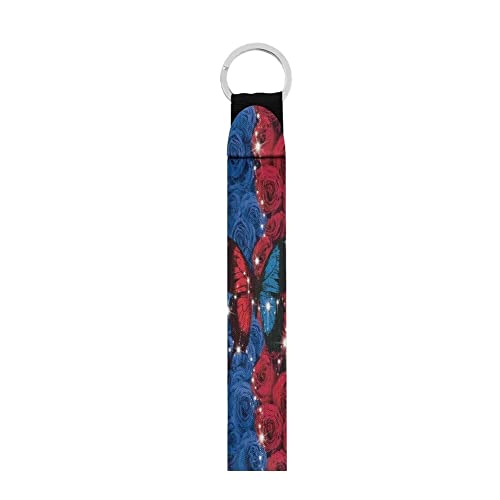 Red Blue Rose Butterfly