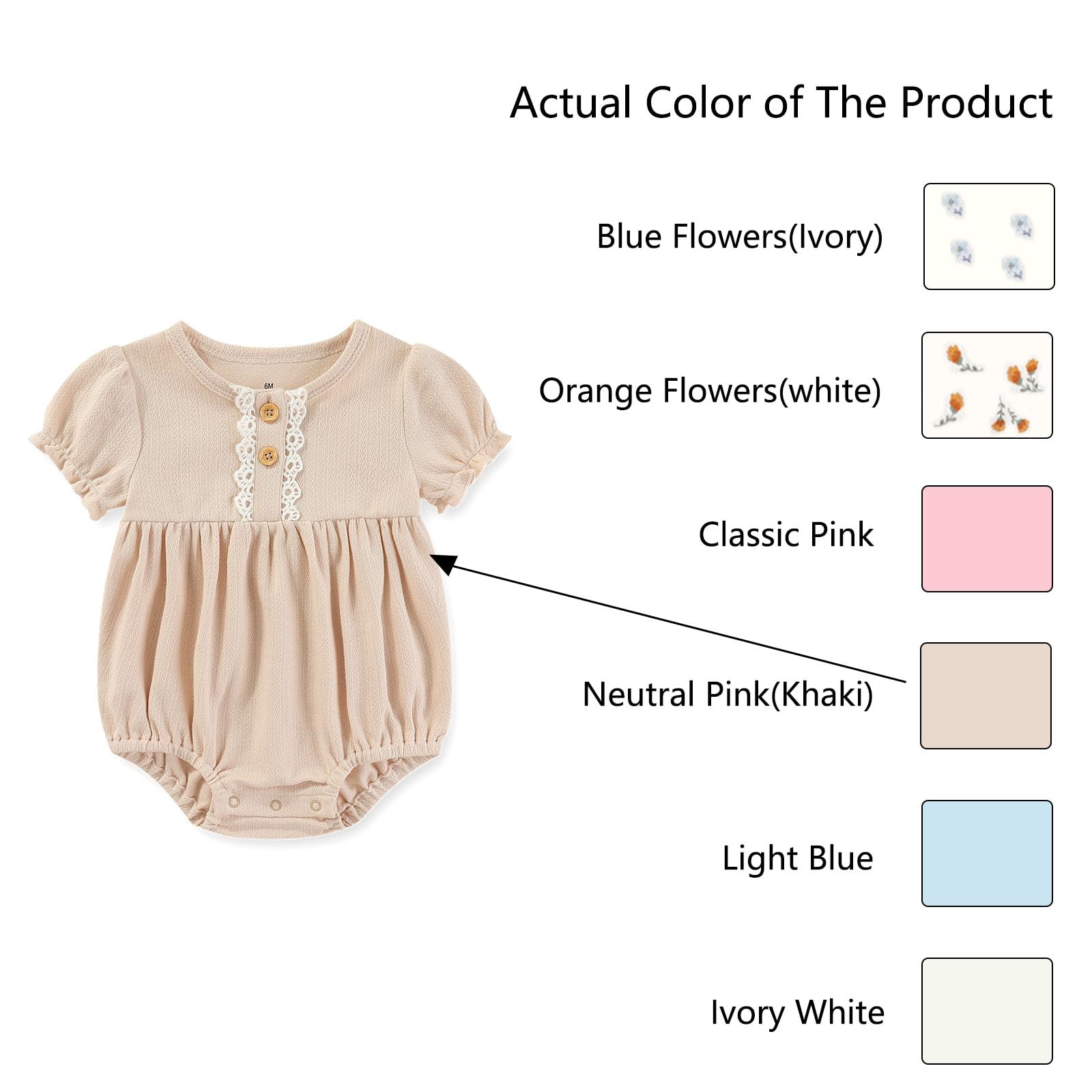 Baby Girl Clothes Cotton Bubble Romper Floral Bodysuits Outfit Set - Soft & Comfortable Infant Outfits for Newborns, Photo Shoots, Playtime & Special Occasions