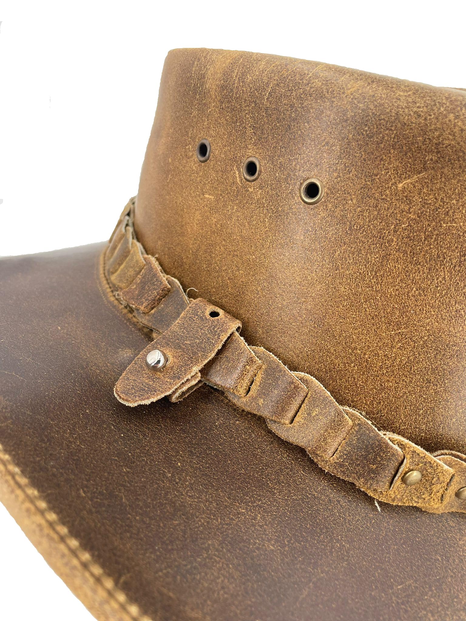 Kakadu Brumby Shapeable Leather Hat for Men & Women - Adjustable Western Cowboy Hat for Outdoor, Rodeo, and Country Fashion