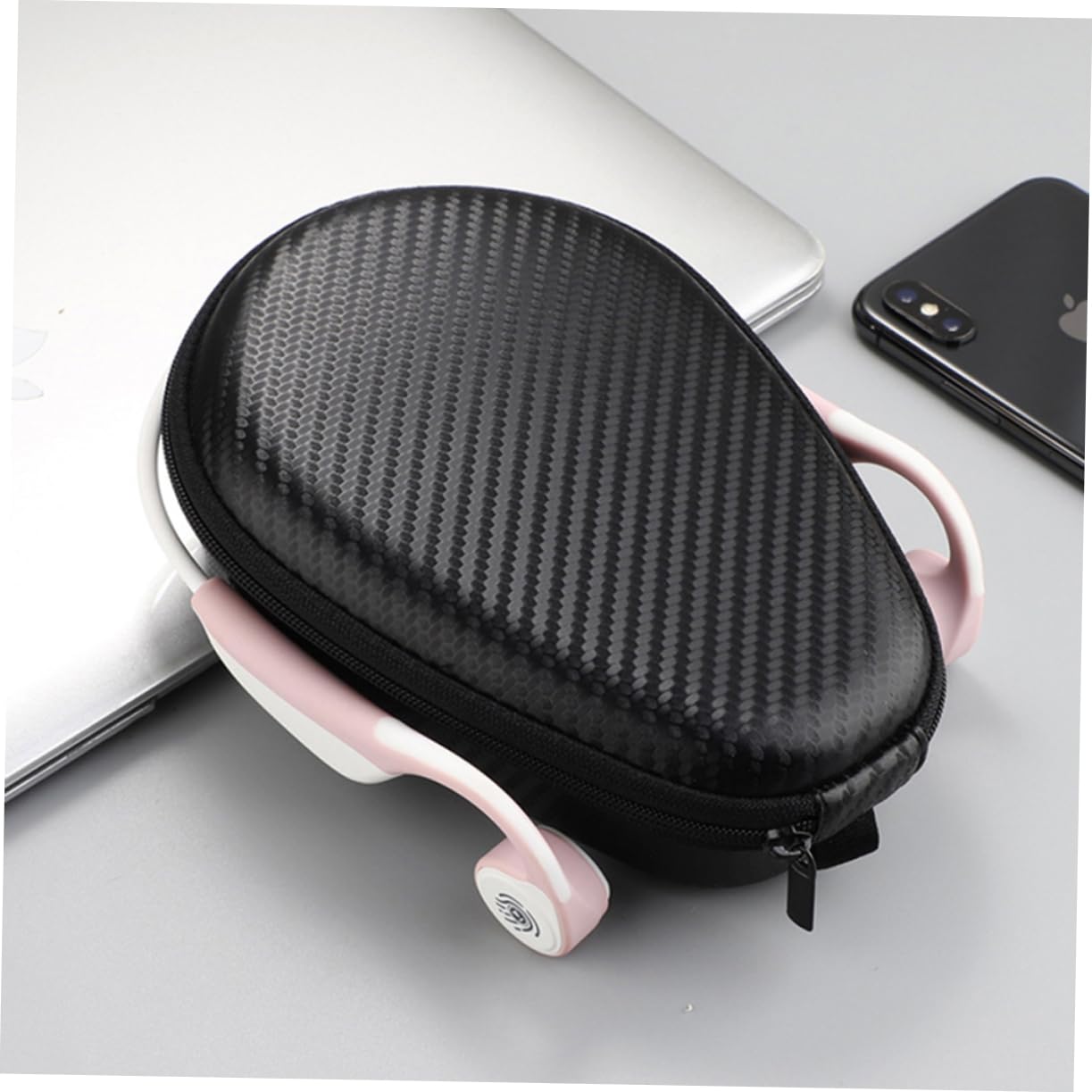 Angoily 3-Pack Over Ear Headphone Case - Protective Carry Bag for Headset Storage & Travel | Durable Earphone Pouch for AirPods Max, Sony, Bose (Black) - Perfect for Gym, Commute & Office Use