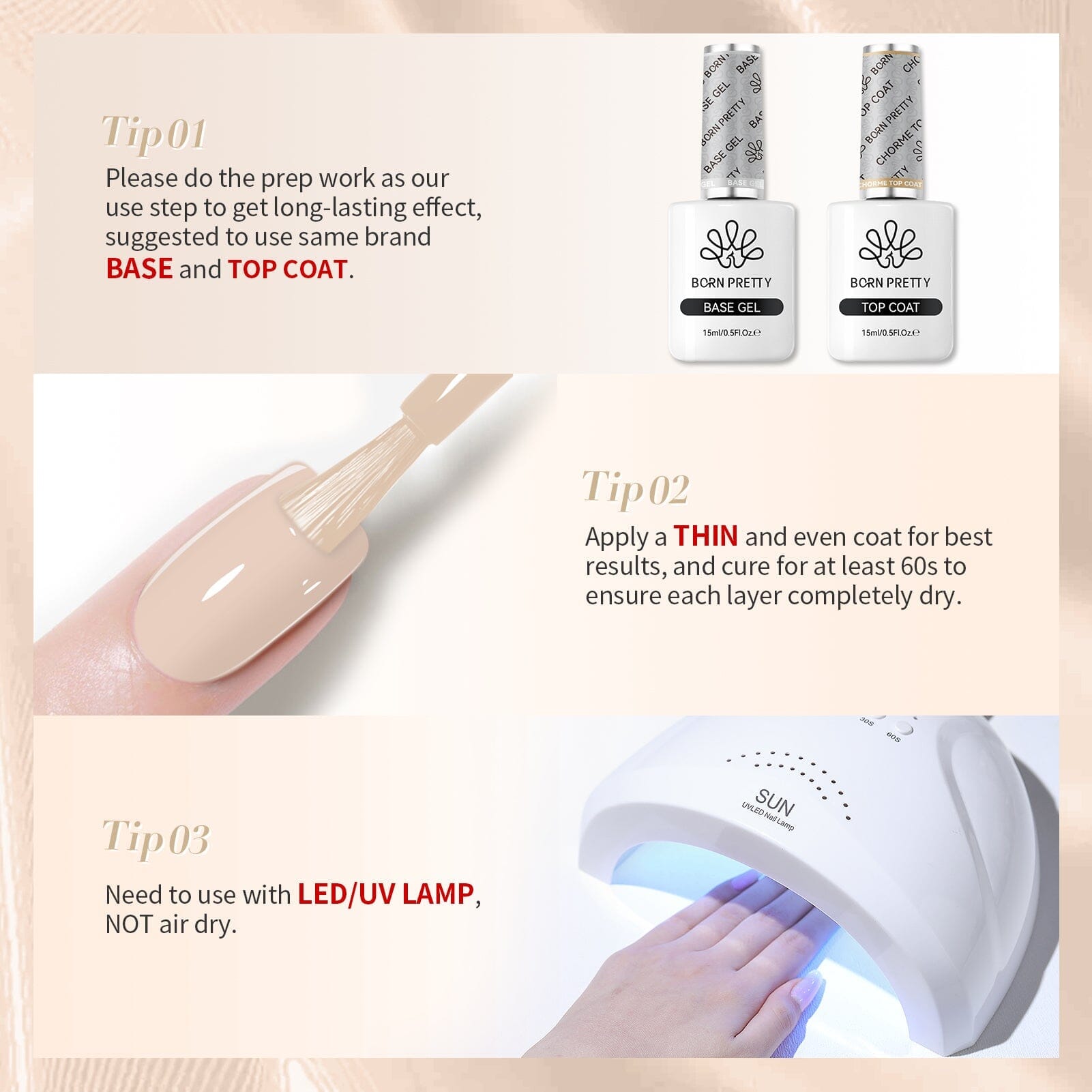 Hema Free Color Gel Polish #05 - 15ml Nail Polish for Salon & Home Manicure - Long Lasting, Chip Resistant, UV LED Cured Gel Nail Art
