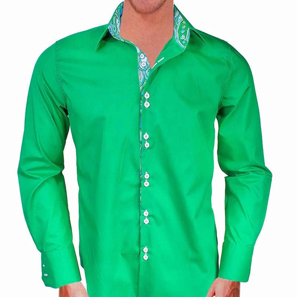 Stylish Bright Green Dress Shirts for Men | Light Green & White Formal Shirts | Trendy Green & Blue Business Shirts – Perfect for Office Wear, Weddings & Professional Events