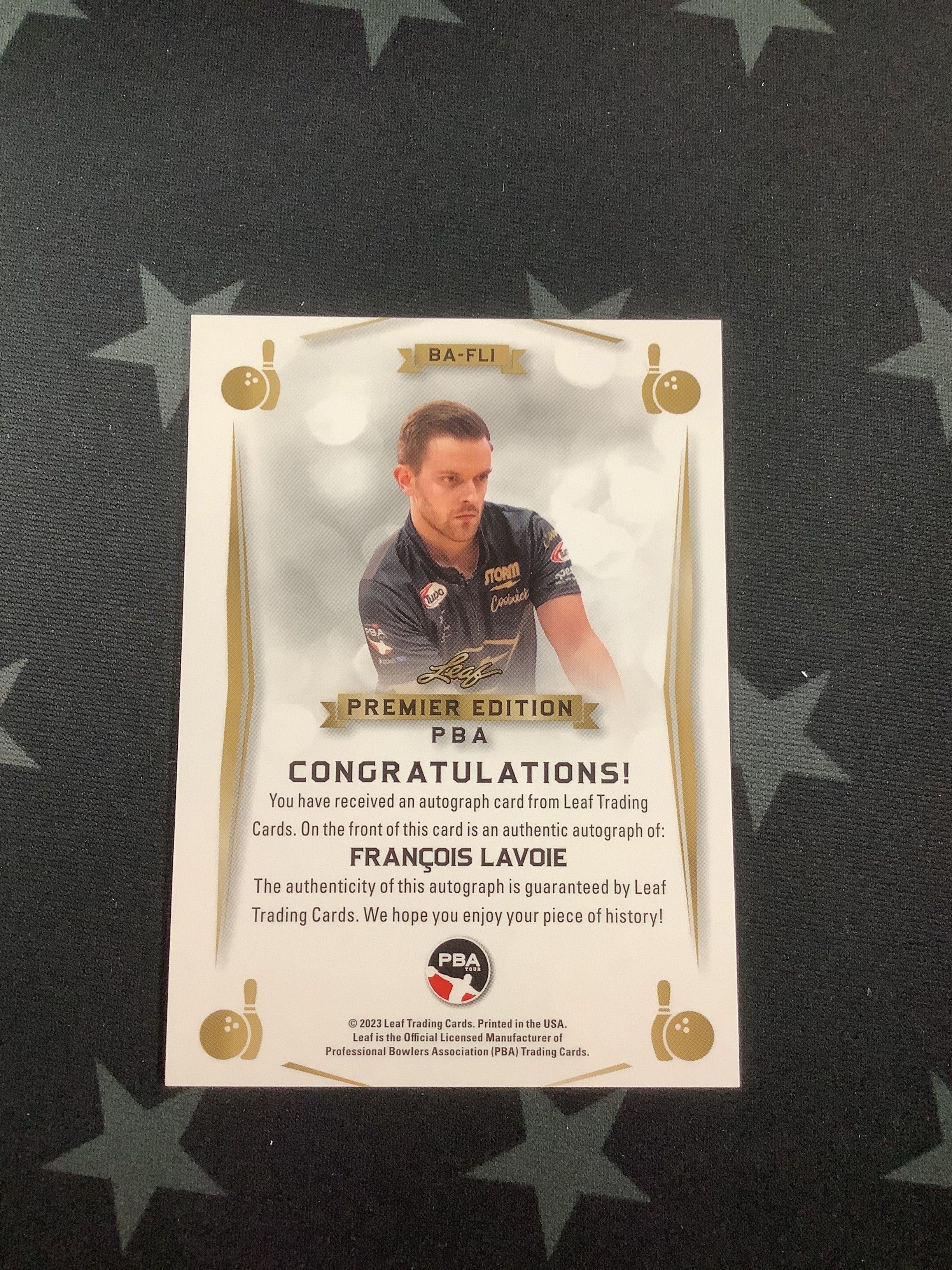 2023 LEAF PREMIER EDITION PBA Francois Lavoie Silver #7/7 BA FLI - Rare Collectible Trading Card for Bowling Enthusiasts & Sports Memorabilia Collectors