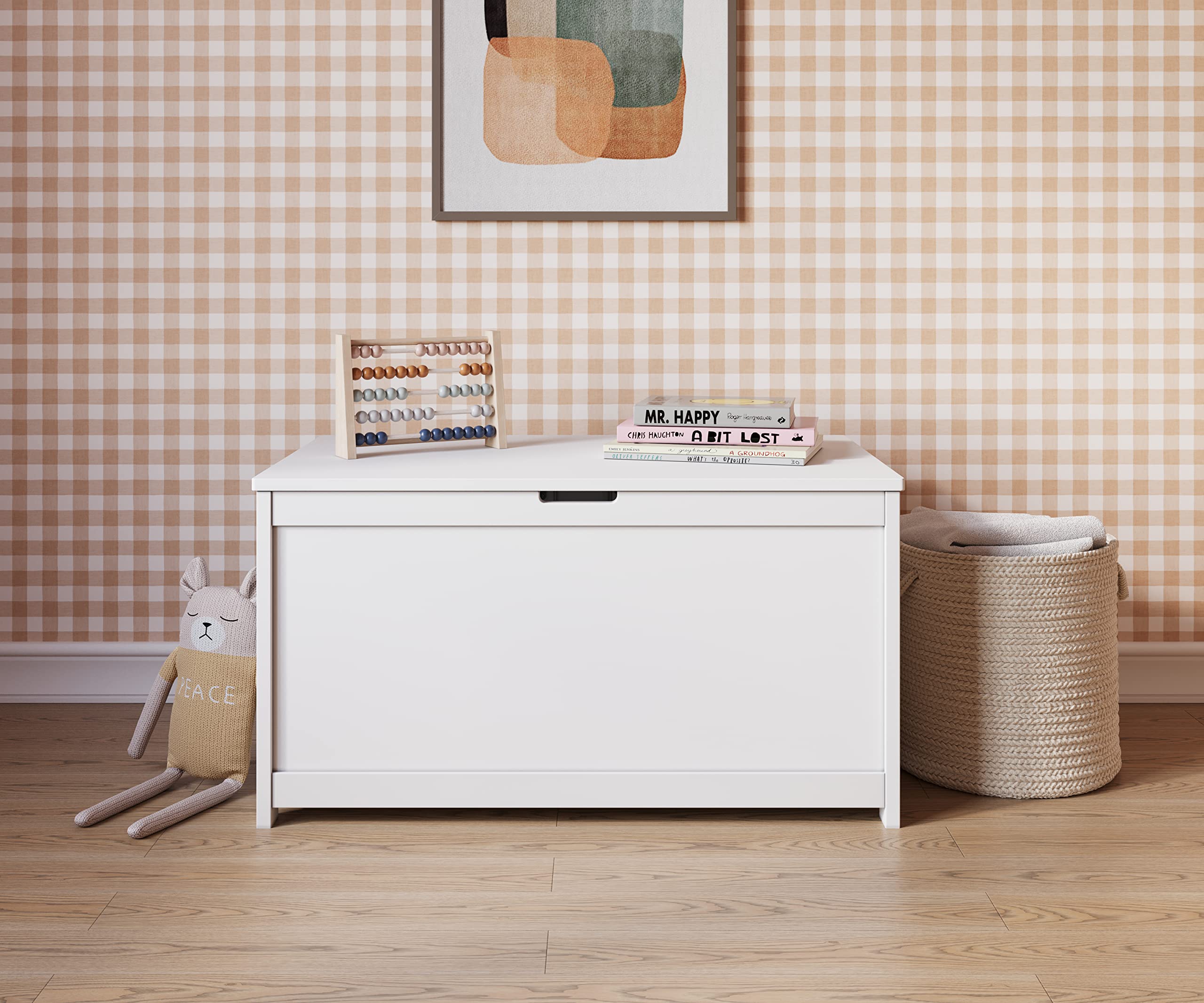 **Child Craft Harmony 33” Wooden Toy Storage Box – Large Kids’ Toy Chest with 6 Cubic Feet Capacity, 2 Safety Hinges & Ventilation Holes – Matte White – Perfect for Nursery, Playroom & Bedroom Organization**