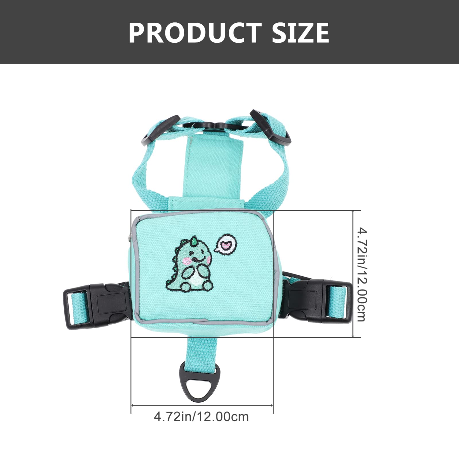 Mipcase Pet Backpack Carrier for Small Dogs - Adjustable Dog Leash Backpack Harness with Traction Rope, Puppy Saddle Bag & Break Suspenders - Durable Polyester Travel Backpack for Hiking, Walking & Outdoor Adventures
