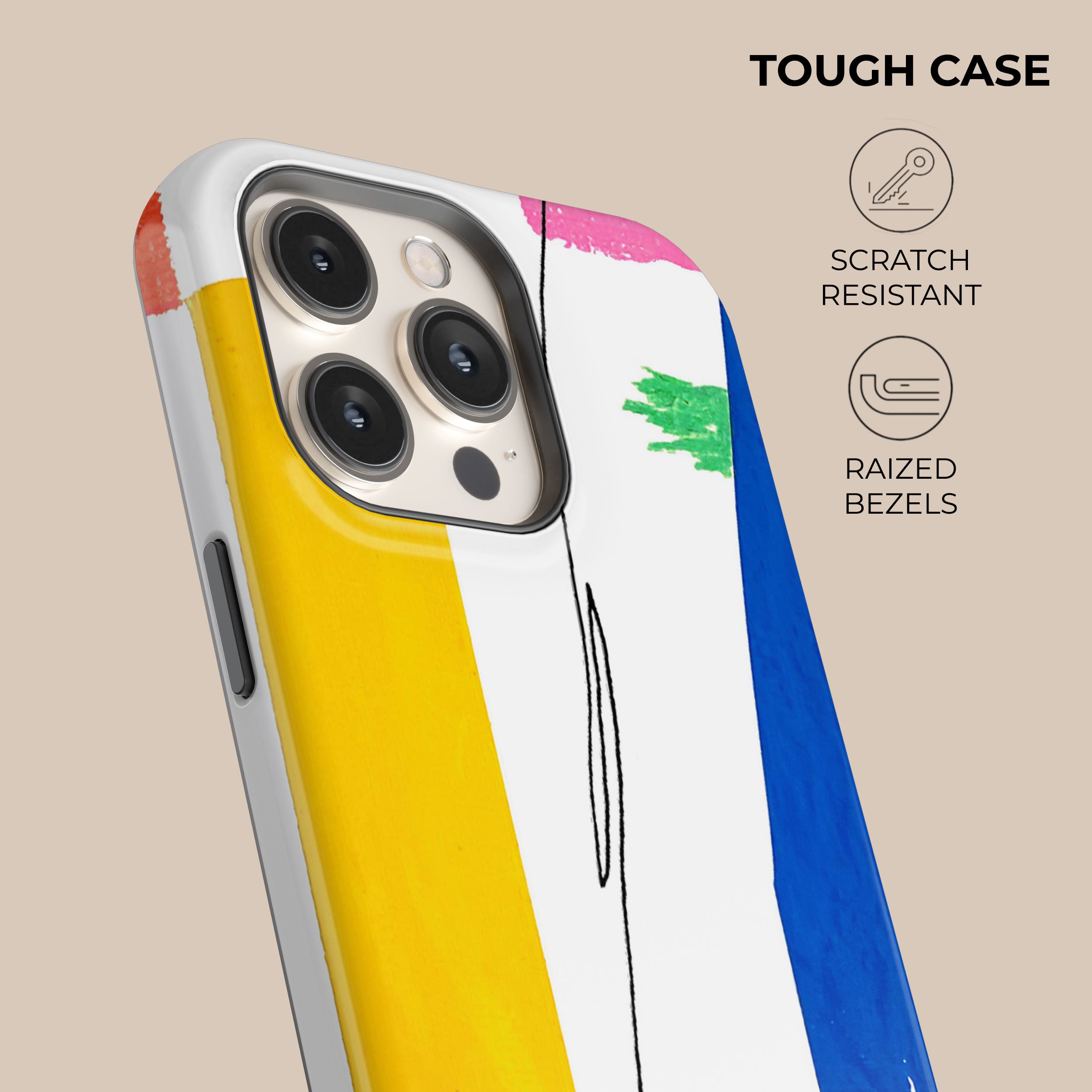 Vibrant Colorful Phone Case - Shockproof & Slim Protective Cover for iPhone & Samsung - Perfect for Everyday Use, Travel & Outdoor Activities