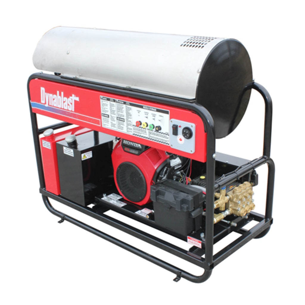 Dynablast 3500 PSI 5 GPM Hot Water Pressure Washer with Honda Engine & Diesel Burner - Heavy Duty Commercial Cleaning for Driveways, Fleets & Industrial Equipment
