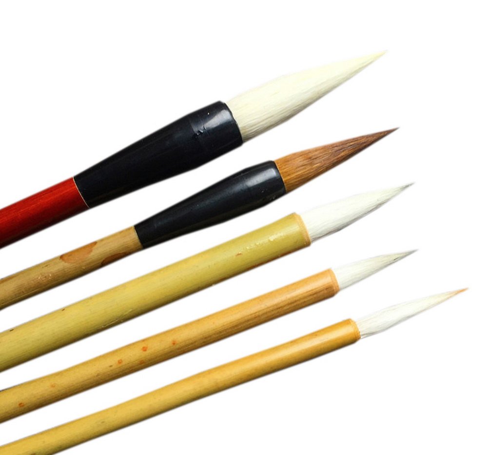 Premium Chinese Ink Painting Brush Set - 5 Piece Calligraphy & Watercolor Brush Kit for Artists, Beginners - Perfect for Traditional Asian Art, Sumi-e, and DIY Projects