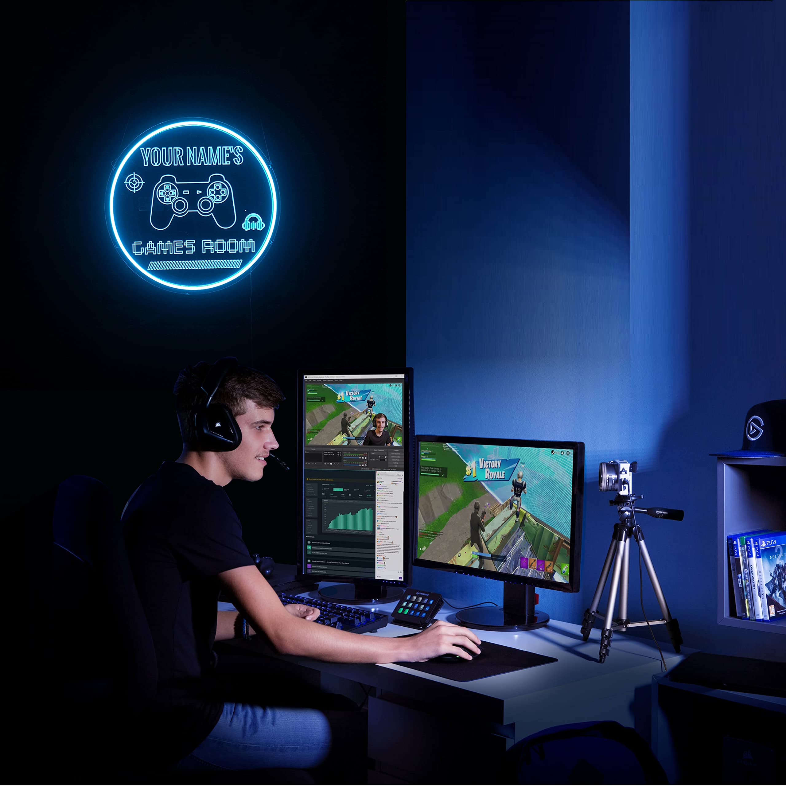 Custom Personalized Dimmable LED Neon Sign for Gaming Room - 16