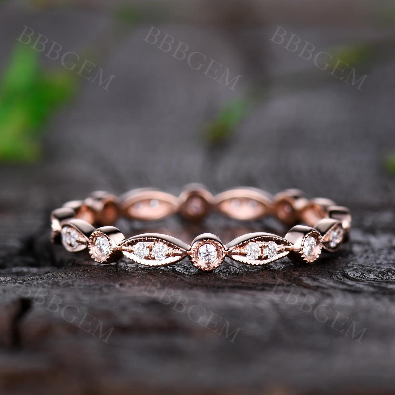 14K White Gold Round Diamond Wedding Ring - Solid Full Eternity Bezel Infinity Stacking Matching Band for Women | Perfect for Engagement, Anniversary, Valentine's Day & Everyday Elegance