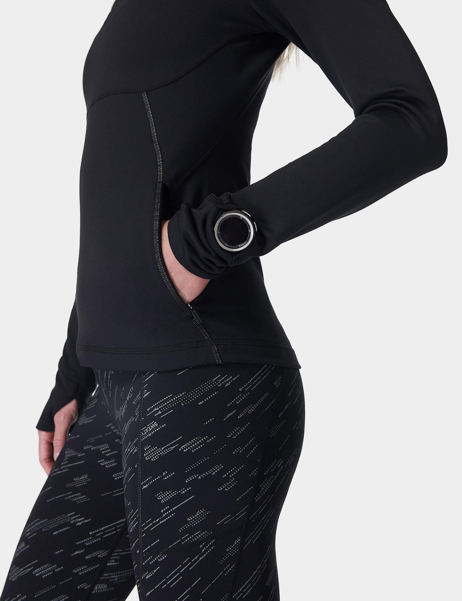 Therma Boost Running Half Zip Jacket for Men & Women - Lightweight Thermal Performance Top for Cold Weather Running, Hiking & Outdoor Sports - Black