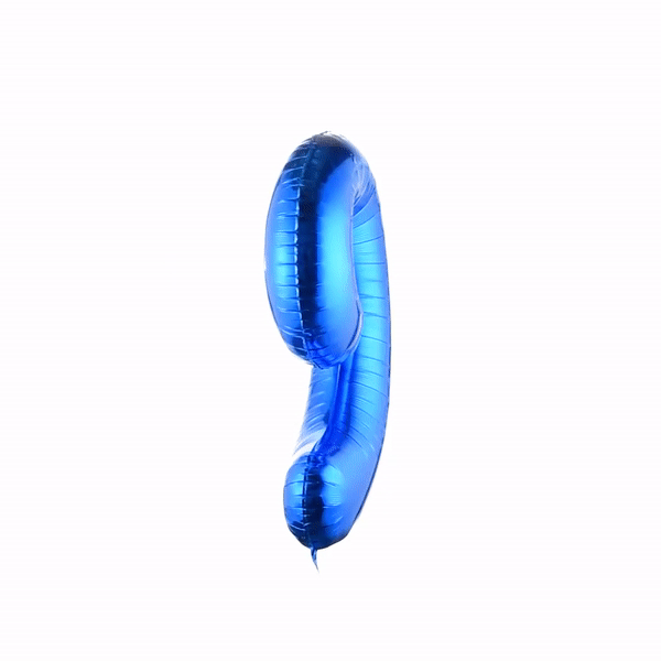Balloonify Blue Mylar Number 9 Balloon - 40 Inch Large Foil Balloon for Birthday Parties, Baby Showers & Celebrations - 1 Count Box