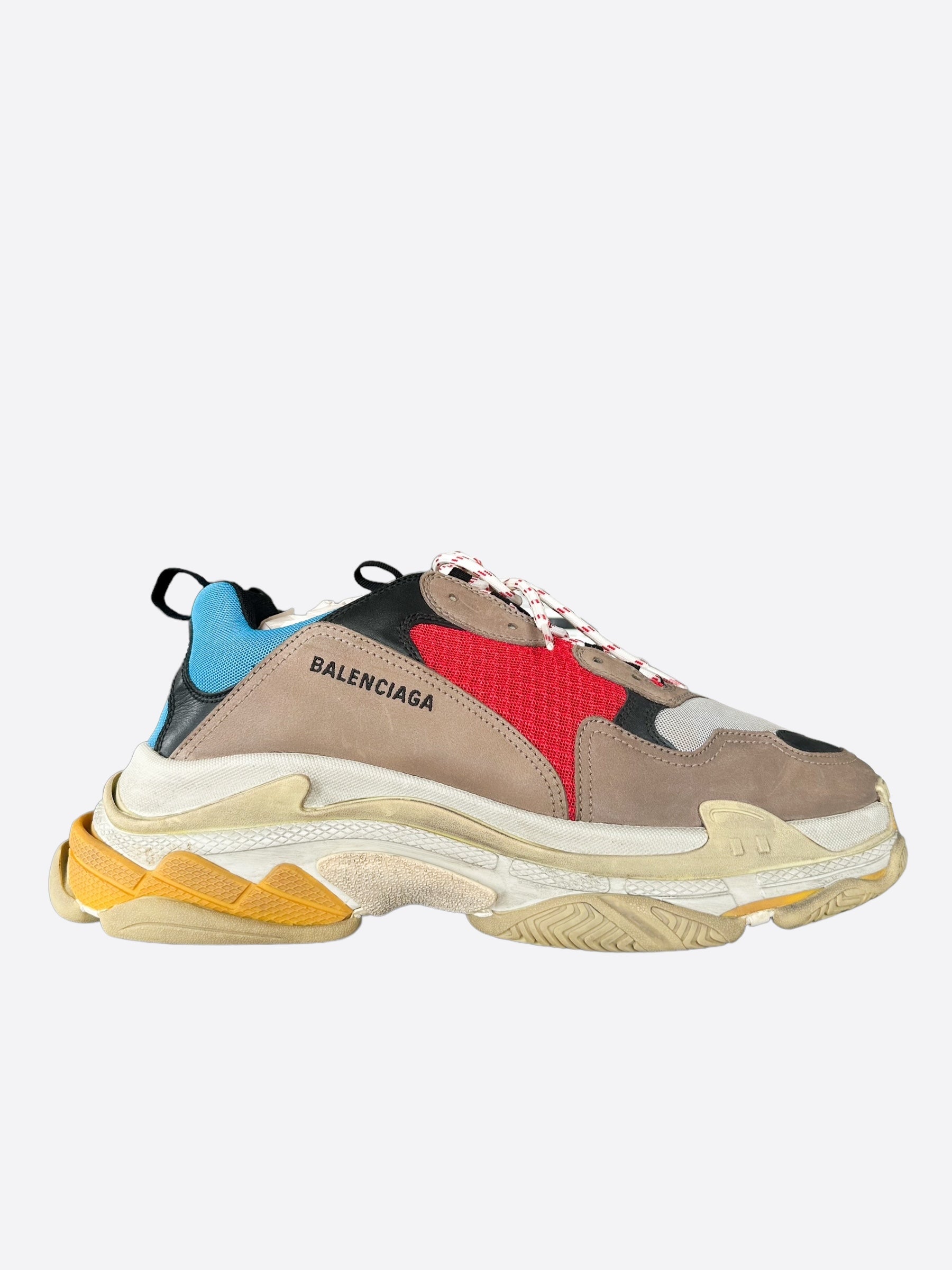 Balenciaga Triple S Sneakers in Beige & Multicolor - Chunky Dad Shoes for Men & Women | Perfect for Streetwear, Casual Outfits & Fashion Statements