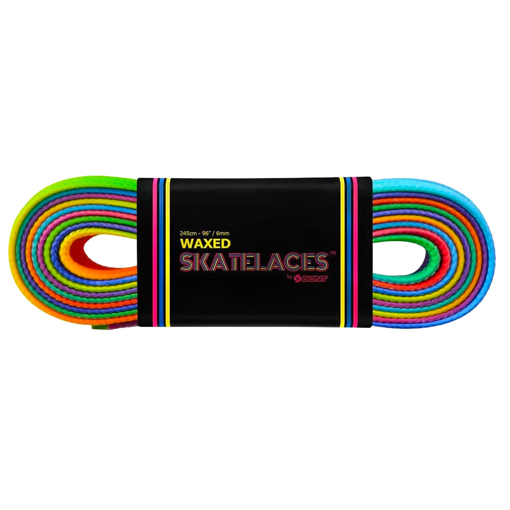 Bont Waxed Skate Laces 6mm - Premium Hockey & Roller Skate Shoelaces for Enhanced Performance - Perfect for Ice Skating, Roller Derby & Speed Skating