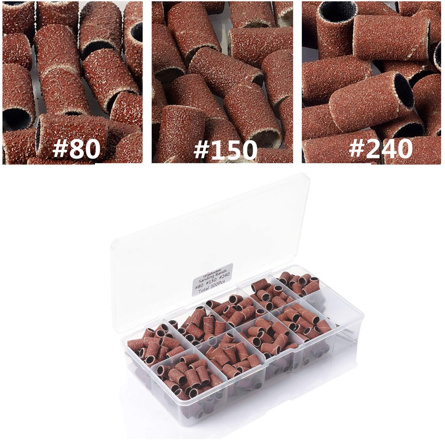 Professional Sanding Bands for Nail Drill Efile - High Grit Nail File Bands for Acrylic, Gel & Natural Nails - Perfect for Manicure, Pedicure & Nail Art Salon Use