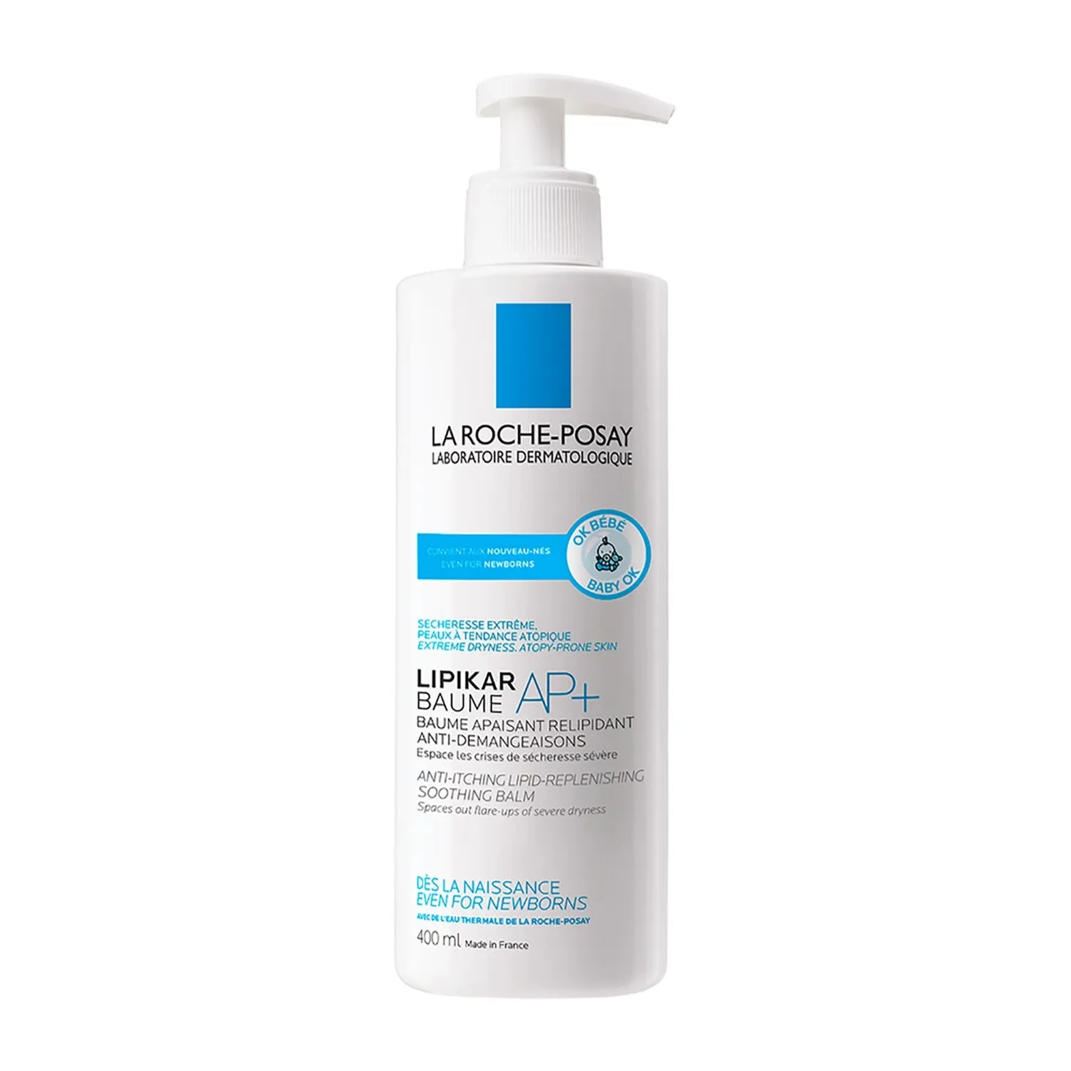 La Roche-Posay Lipikar Baume AP+ Intense Repair Moisturizing Balm for Dry & Sensitive Skin – 13.5 fl oz (400ml) – Soothes Eczema & Irritation – Ideal for Face & Body Care – Perfect for Daily Hydration & Nighttime Skincare Routine