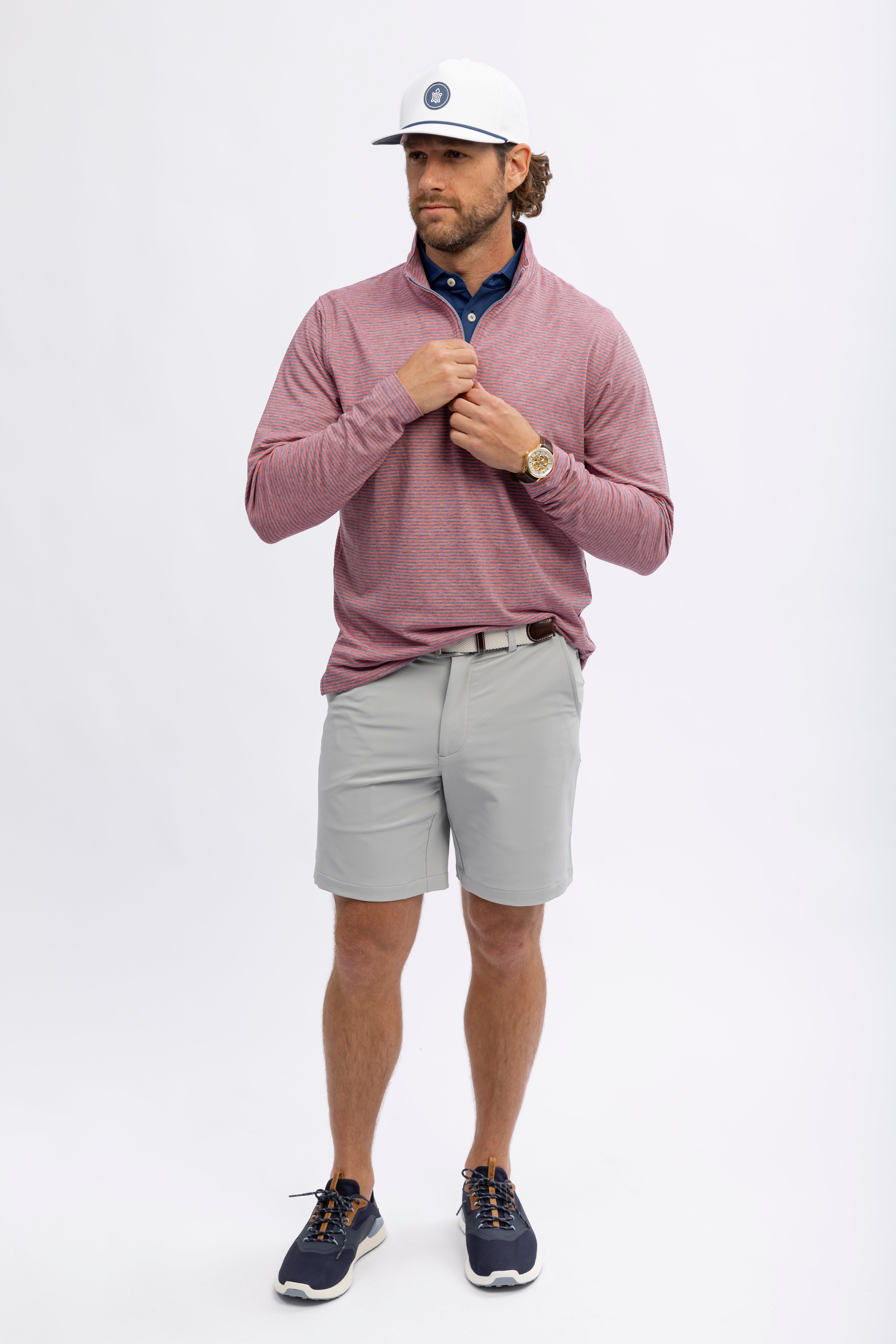 Avery Stripe Quarter Zip Pullover Sweater for Men - Lightweight & Comfortable Knit Top for Casual Wear, Office & Outdoor Activities