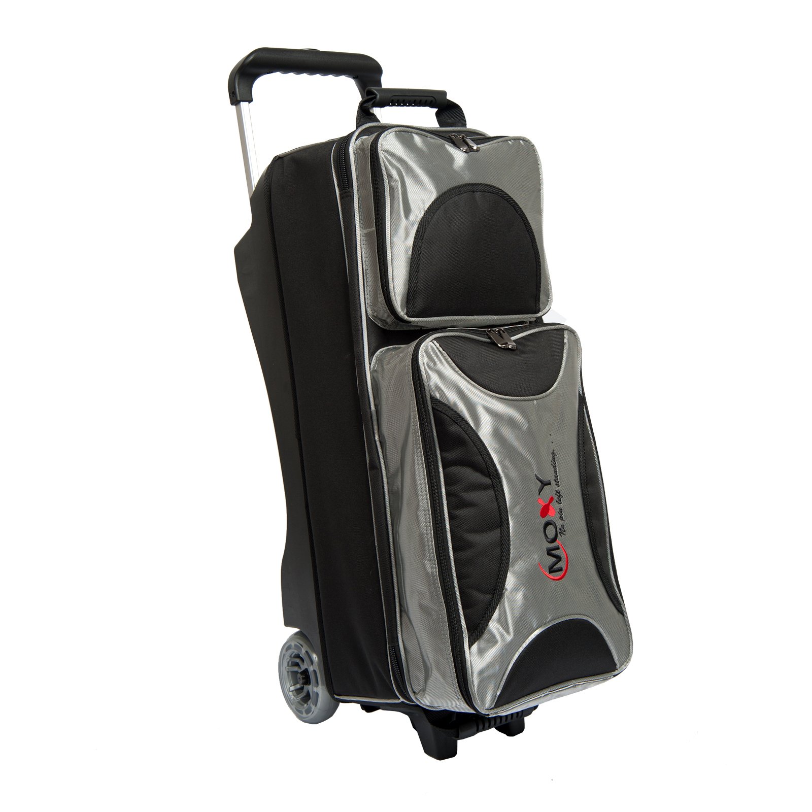 Premium Triple Roller Bowling Bag - Silver & Black for Easy Transport | Perfect for League Play, Tournaments & Practice Sessions