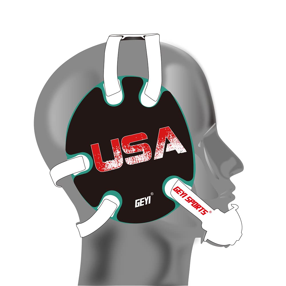 USA Flag Wrestling Headgear - Adjustable & Breathable for Kids & Adults - Perfect for Training, Matches & Sports Protection