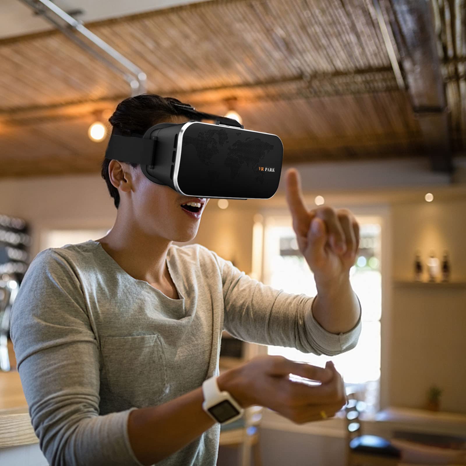 VR Headset for iPhone & Android - 3D Virtual Reality Glasses with 90°FOV | Adjustable Comfort Design for Kids & Adults | Perfect for Gaming, Movies & Virtual Experiences