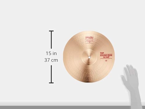Paiste 2002 Classic Sound Edge Hi-Hat Cymbals 14-inch - Premium Brass Cymbal Set for Drummers, Perfect for Jazz, Rock & Studio Recording