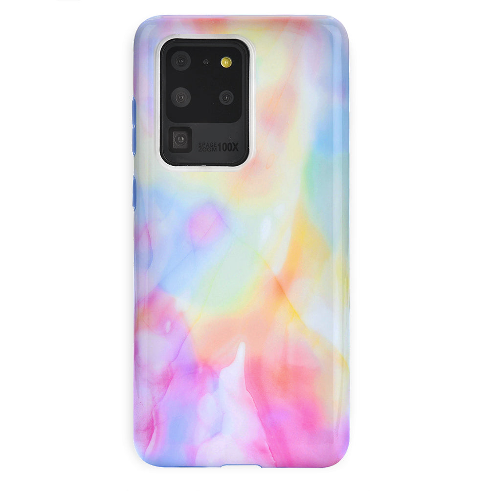 Pastel Tie Dye Samsung Galaxy Phone Case - Soft Aesthetic Protective Cover for Galaxy S21/S20/S10/Note 20 - Perfect for Festival, Travel & Everyday Use