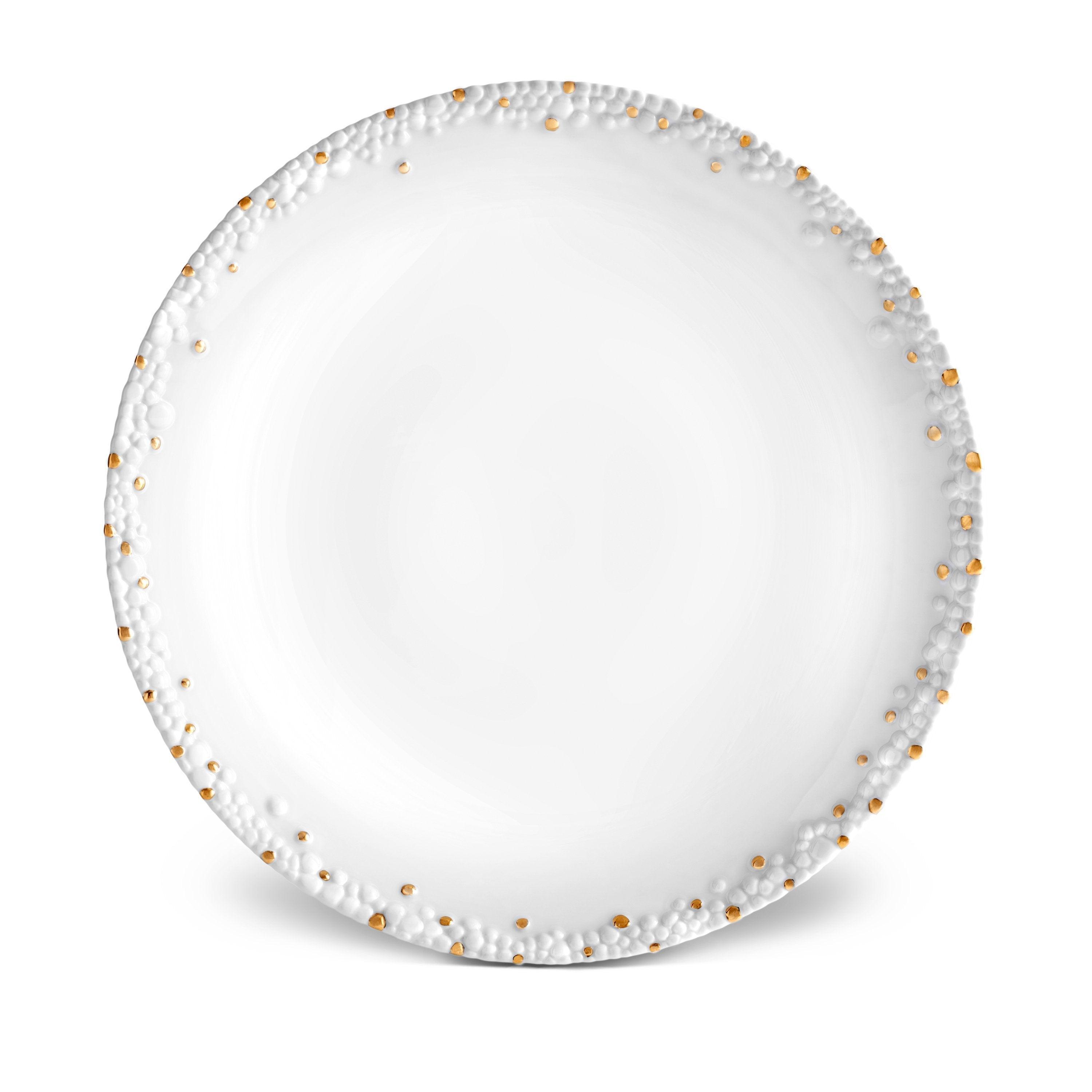 Premium Haas Mojave 3-Piece Dinnerware Set - Elegant White & Gold Porcelain Plates for Fine Dining, Entertaining & Special Occasions