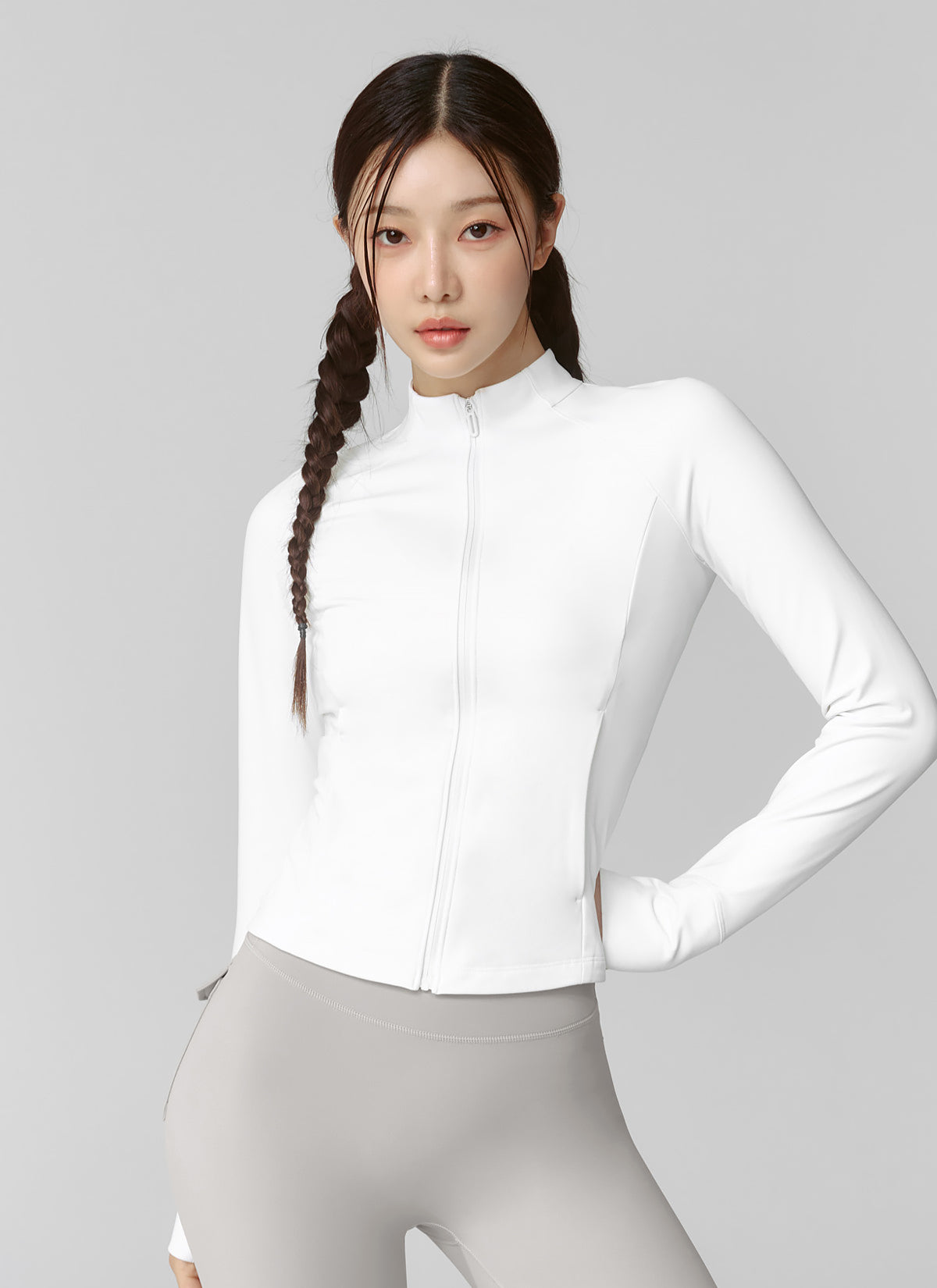 Active Slim Fit Warm Silky Zip Up Hoodie for Women - Lightweight Fleece Lined Jacket for Running, Yoga & Outdoor Activities