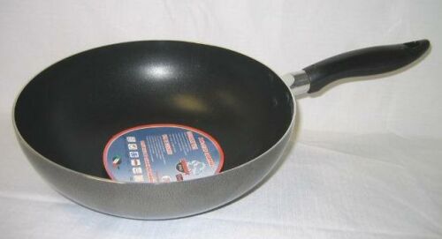 Chef Gourmet Pro 32cm Non-Stick Wok Pan - Professional Carbon Steel Stir Fry Pan with Wooden Handle - Perfect for Asian Cooking, Stir Frying, Sauteing & Home Kitchen Use
