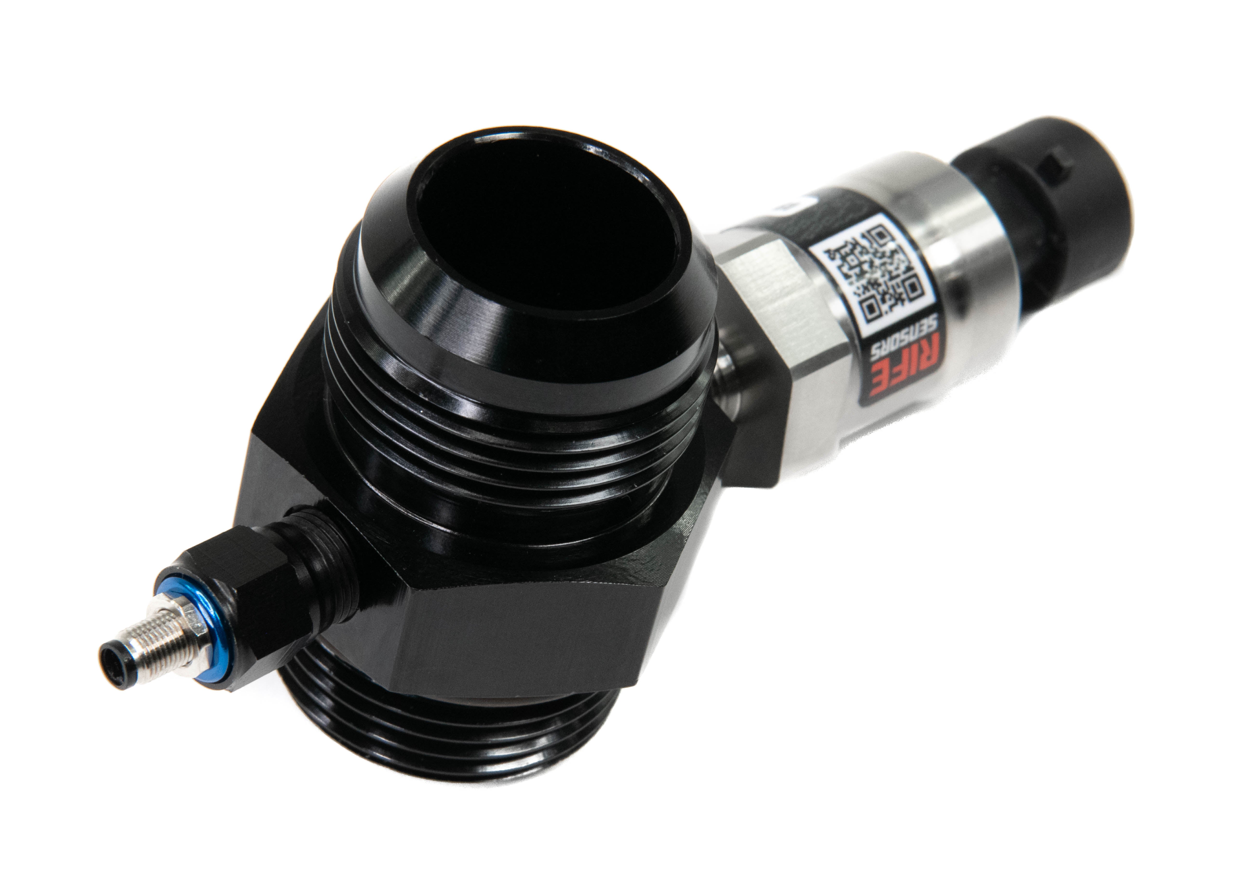 16ORB to 16 AN Adapter Fitting with 1/8 NPT Side Ports - High Pressure Hydraulic Connector for Automotive & Industrial Applications (Part# 34 00033) - Perfect for Fuel Lines, Oil Systems & Power Steering