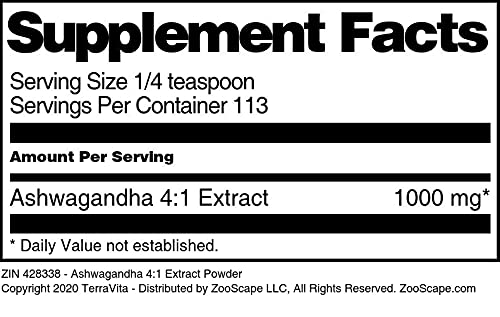 Organic Ashwagandha 4:1 Extract Powder - 4oz (120g) | Stress Relief & Sleep Support Supplement | KSM-66 & Sensoril | Vegan, Non-GMO | for Relaxation, Focus & Immune Boost - Perfect for Tea, Smoothies & Nighttime Routine