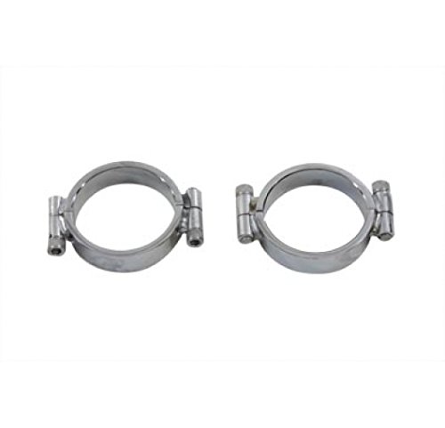 V-Twin Manufacturing Chrome Allen Type Exhaust Clamps 31-0265 - High-Quality Motorcycle Exhaust Pipe Clamps for Harley Davidson, Indian & Custom Bikes - Perfect for Performance Upgrades & Maintenance