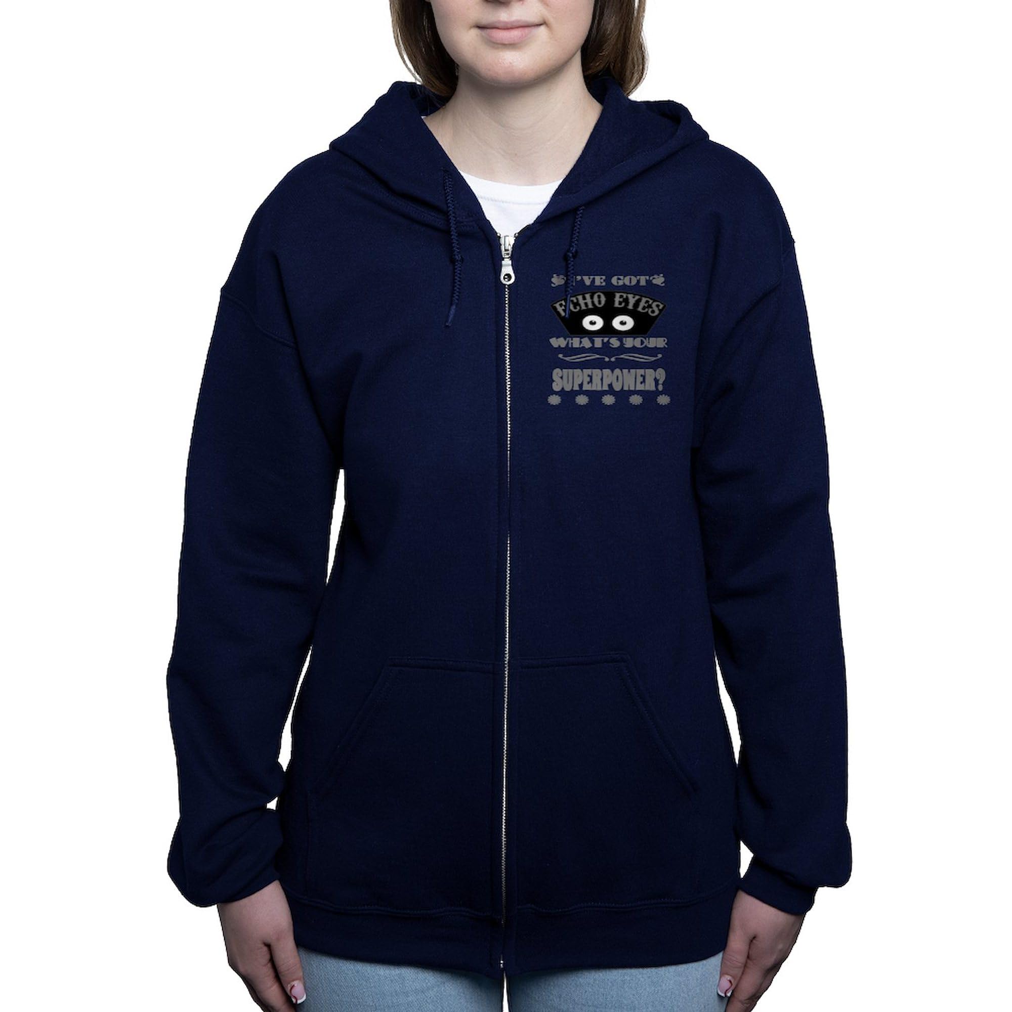 Echo Eyes Superpower Women's Zip Hoodie Sweatshirt - Stylish Zip-Up Fleece Jacket for Women | Perfect for Casual Wear, Gym, and Outdoor Activities