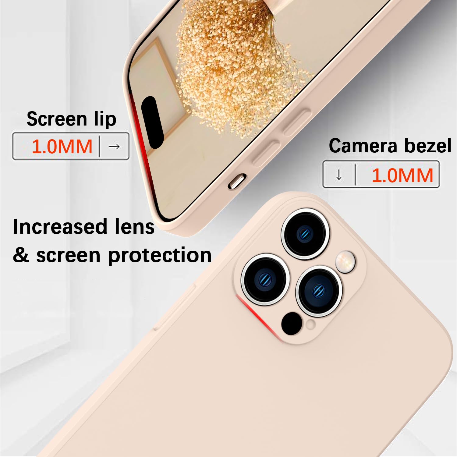 Premium Ultra Slim Silicone Case for iPhone 14 Pro Max (6.7 inch) - Soft Gel Anti-Scratch Cover with Microfiber Lining & Shockproof Protection | Perfect for Daily Use, Travel, and Outdoor Activities