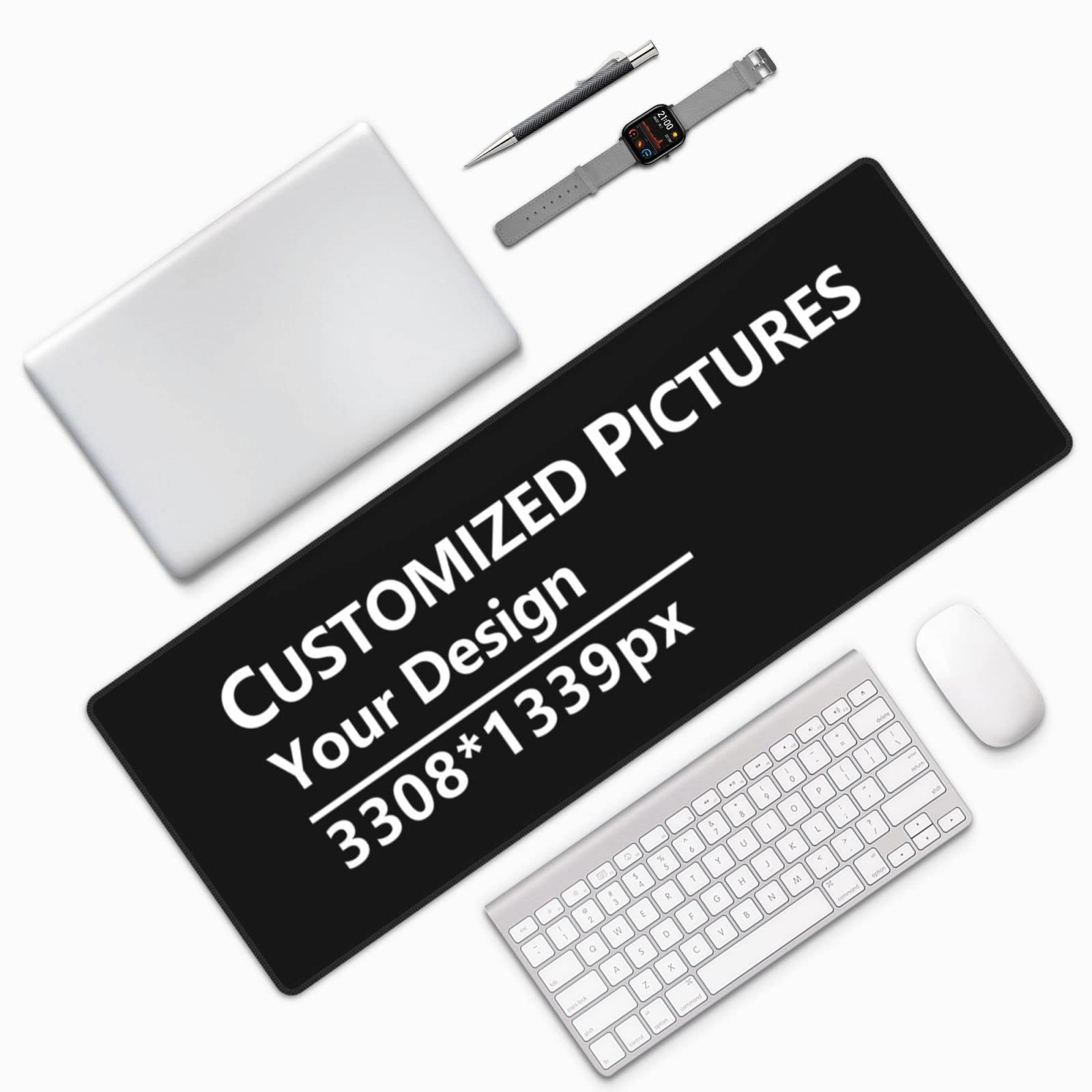 Custom Anime Large Mouse Pad - Non-Slip Rubber Base Gaming Mouse Mat for PC & Laptop | Demon Slayer (Kimetsu No Yaiba) Themed Extended Desk Mat for Home Office & Gaming Setup - Perfect for Work, Gaming & Anime Decor