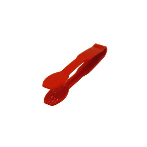Excellanté 6-Inch Flat Grip Tong - Durable Polycarbonate Kitchen Tongs - Heat Resistant & Non-Slip (Red) - Perfect for Grilling, Serving Salads, and Handling Hot Foods
