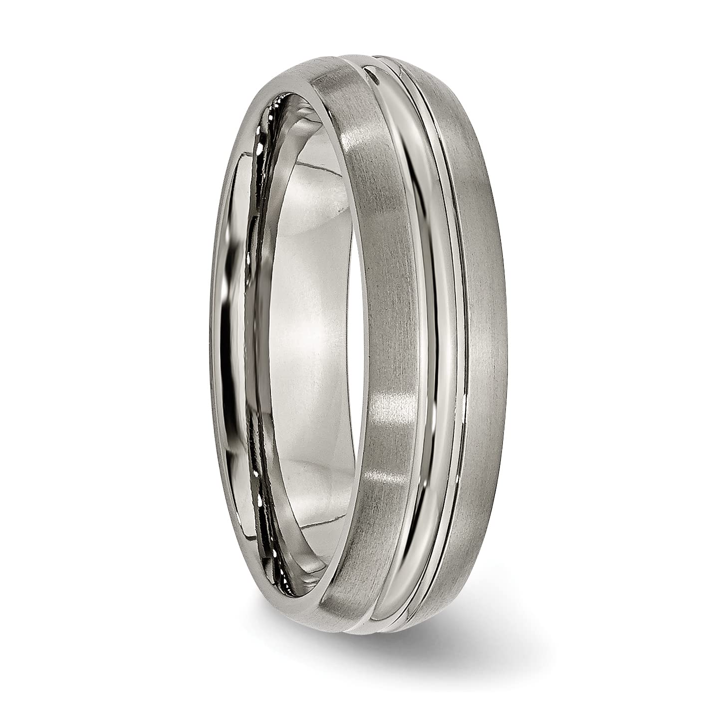 IceCarats 6mm Titanium Wedding Band Ring for Men & Women - Durable, Lightweight & Hypoallergenic - Perfect for Engagement, Anniversary & Everyday Wear