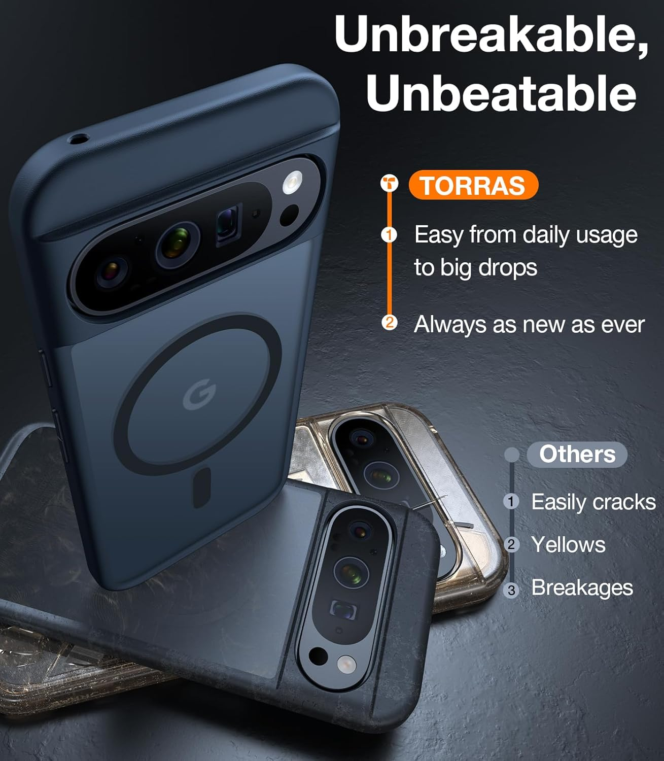 Google Pixel 9 Pro Guardian Mag Case - Slim Protective Magnetic Phone Cover with Wireless Charging Support | Perfect for Work, Travel & Everyday Use