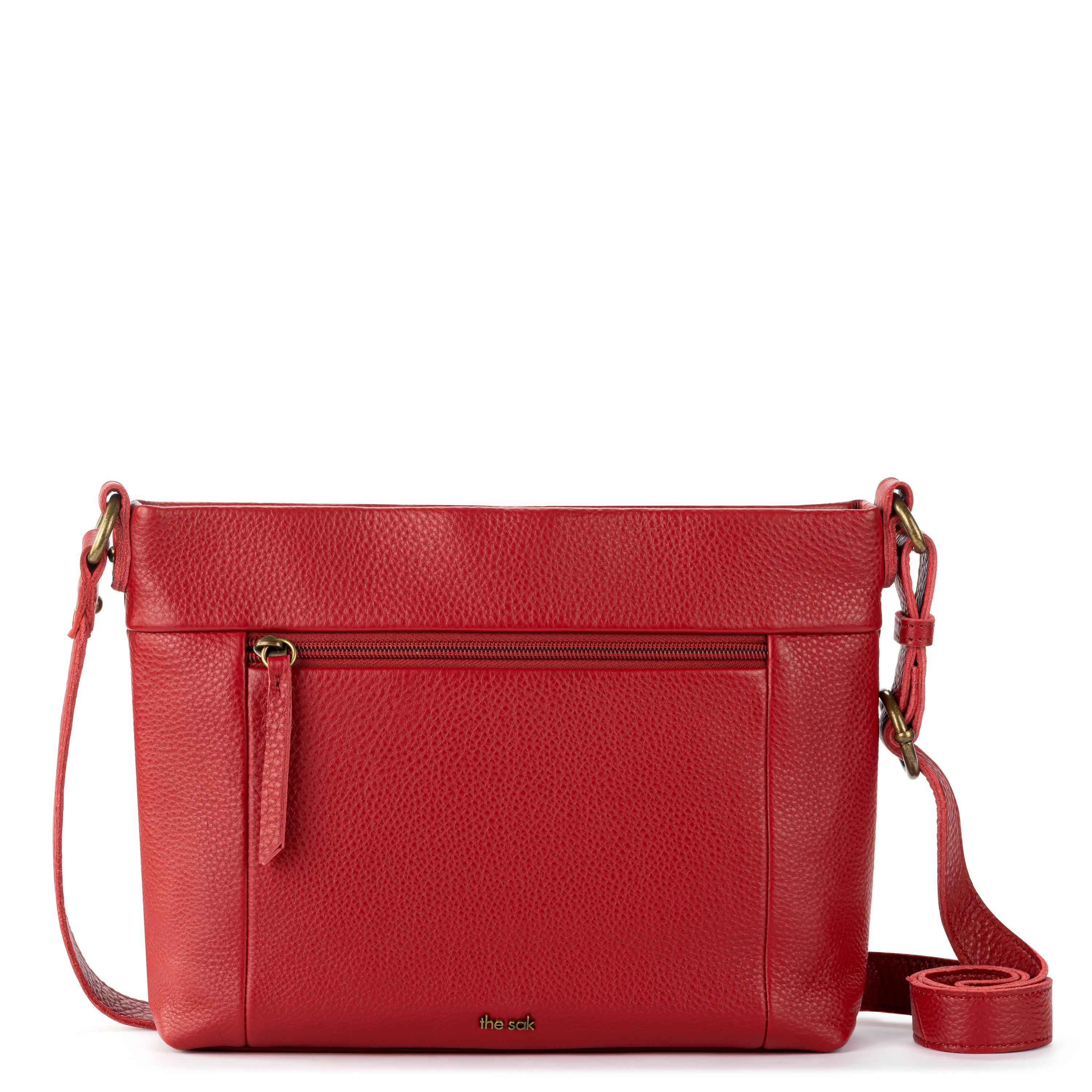 Melrose Crossbody Leather Bag for Women - Genuine Leather, Scarlet Red - Perfect for Travel, Shopping & Everyday Use