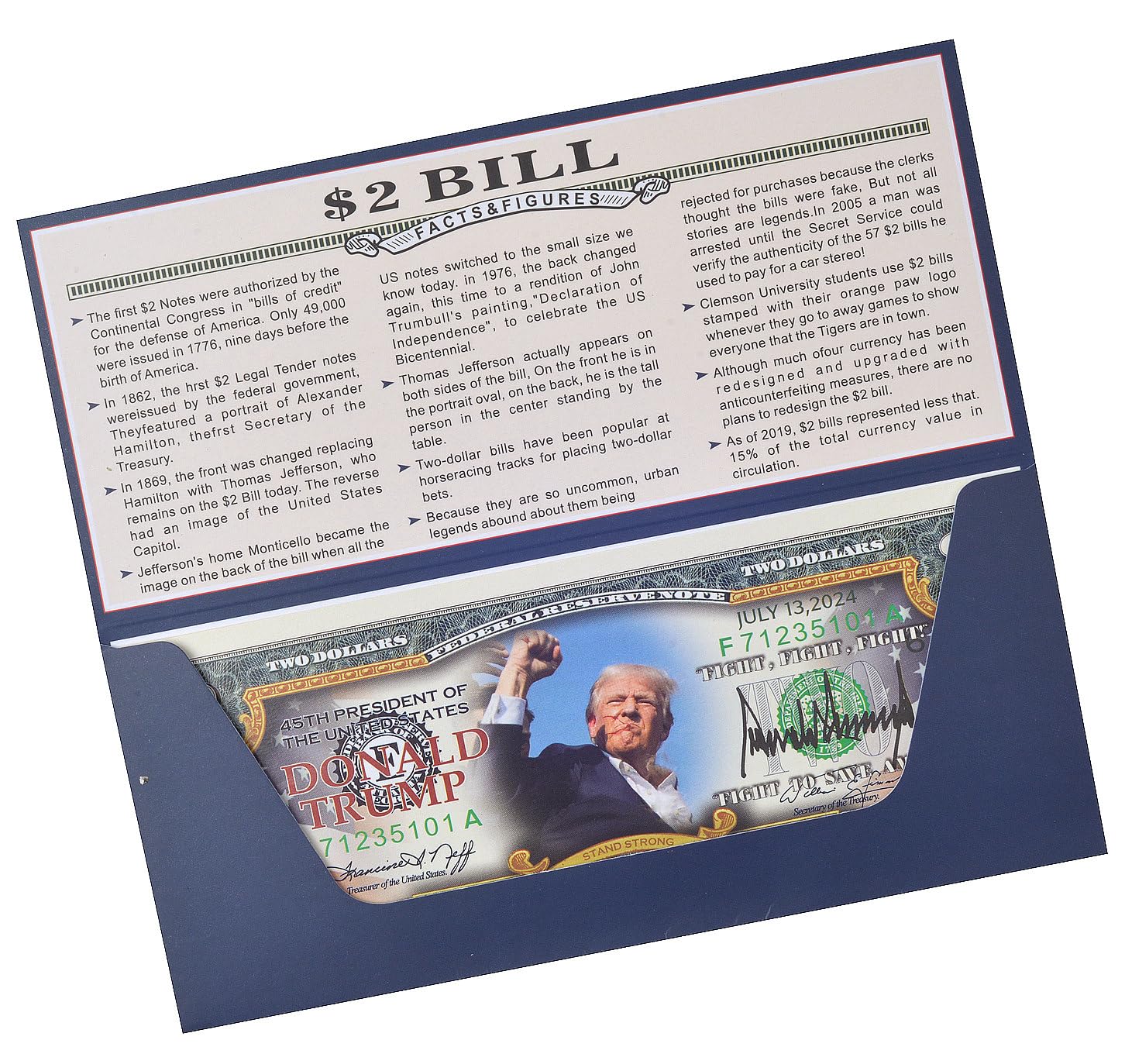 Donald Trump Commemorative Coin - Uncirculated 2024 Presidential Collectible | Stand Strong Fight for Freedom Trump Merchandise | Perfect for Political Memorabilia Collections, Gifts for Trump Supporters, and Patriotic Displays
