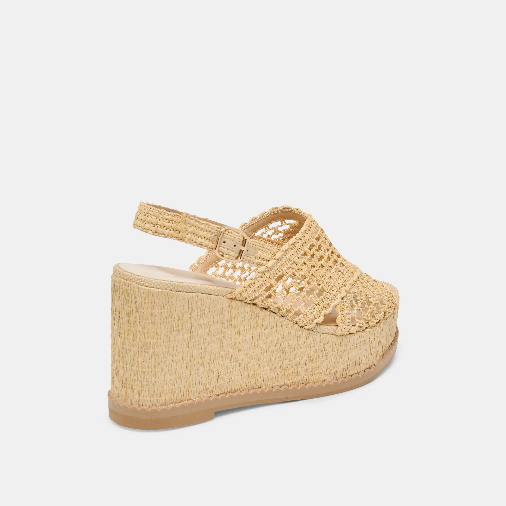 DEXLER Women's Natural Woven Raffia Wedge Sandals - Comfortable Summer Beach Wedges for Outdoor, Vacation & Casual Wear