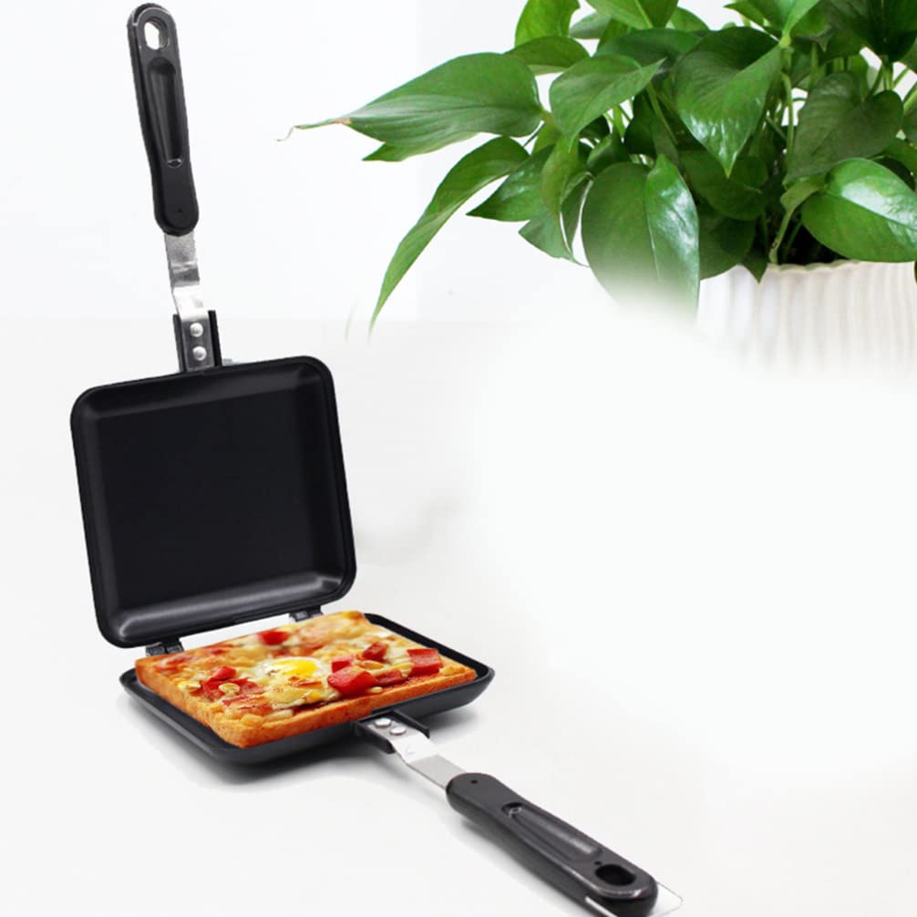 **Non-Stick Sandwich Skillet & Waffle Maker – Double-Sided Aluminum Cookware for Breakfast, Steak & Panini – Perfect for Home, Camping & Quick Meals**