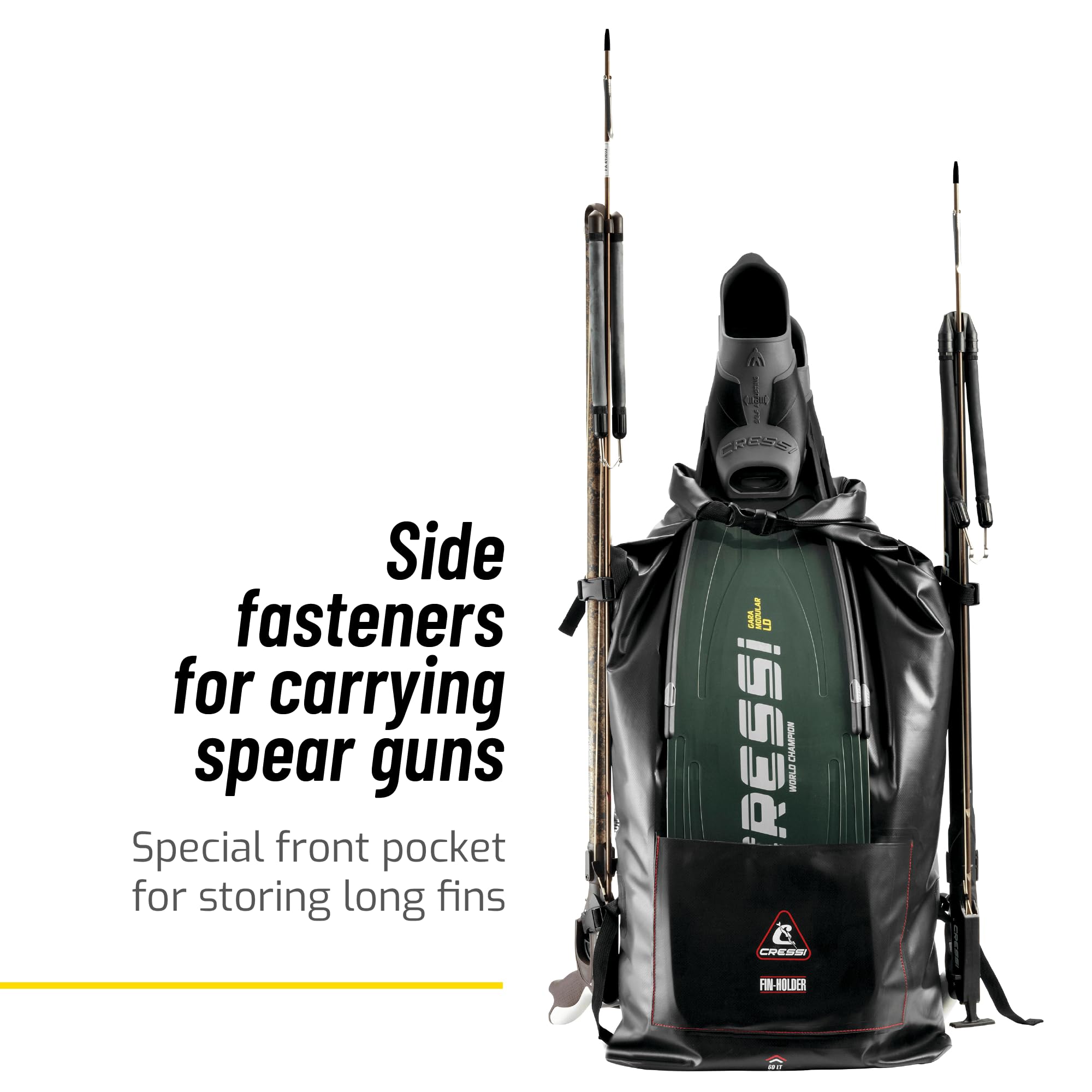 Cressi Dry Bag Gara 60 LT - Waterproof Backpack for Scuba Diving Gear, Fins & Equipment | Unisex Adult | Perfect for Beach, Kayaking & Water Sports