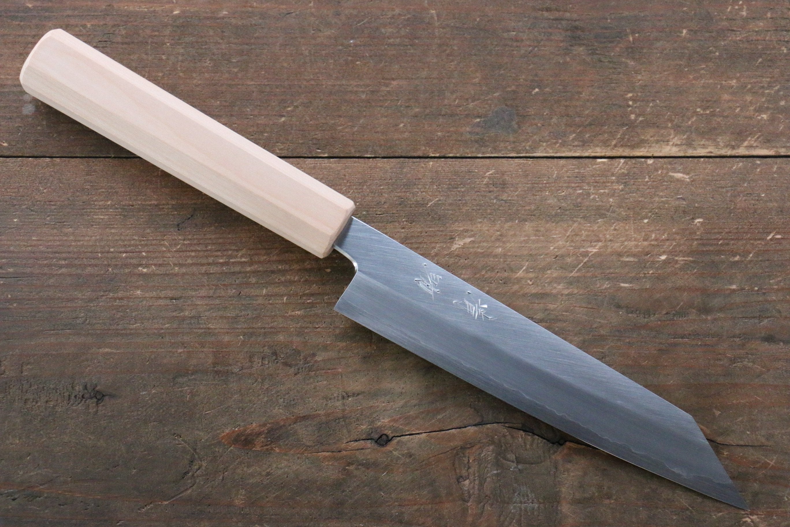 Premium Seisuke Silver Steel Kiritsuke Petty Utility Knife 150mm - Japanese Chef Knife with Cherry Wood Handle for Slicing, Chopping & Precision Kitchen Tasks