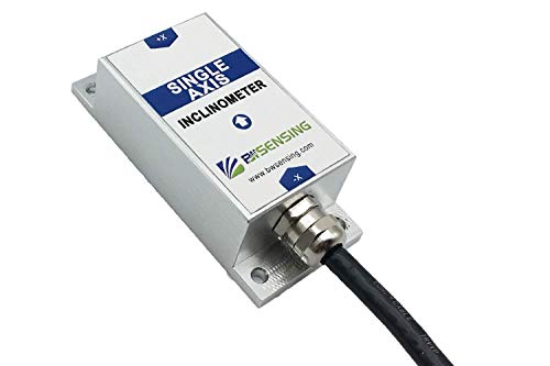 High Accuracy BWSENSING Single Axis Inclinometer - ±180° Measuring Range, 0.05° Precision Tilt Sensor (BWN418) with 4-20mA/0-20mA/0-24mA/RS232 Output Options - Ideal for Construction Equipment, Industrial Machinery, and Vehicle Leveling Systems