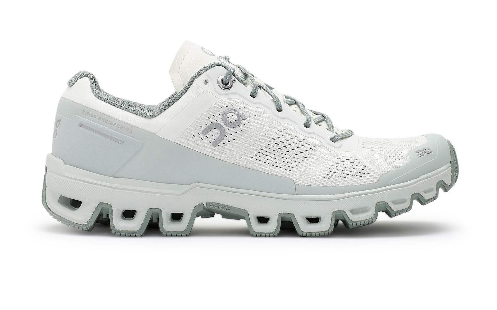 ON Running Women's Cloudventure Trail Running Shoes - White/Moss - Lightweight & Waterproof for Hiking, Trail Running & Outdoor Adventures